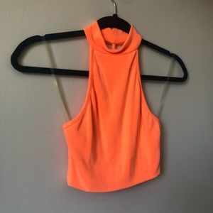 Boohoo Orange Crop Top - Small